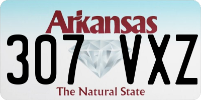 AR license plate 307VXZ