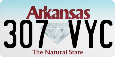 AR license plate 307VYC