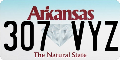 AR license plate 307VYZ