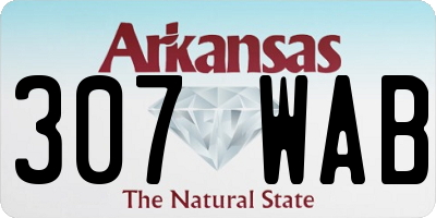 AR license plate 307WAB
