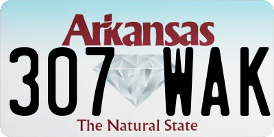 AR license plate 307WAK