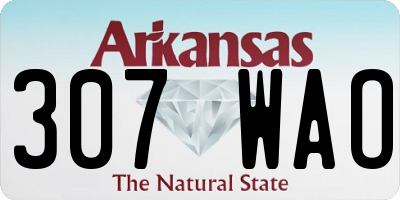AR license plate 307WAO