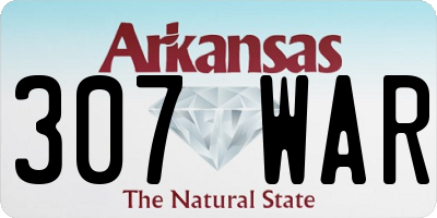 AR license plate 307WAR