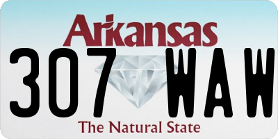 AR license plate 307WAW