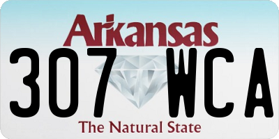 AR license plate 307WCA