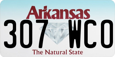 AR license plate 307WCO