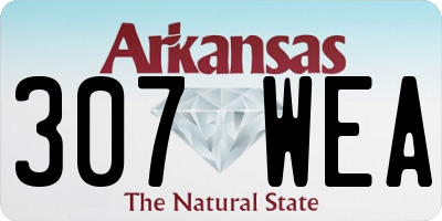 AR license plate 307WEA