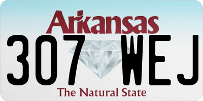 AR license plate 307WEJ