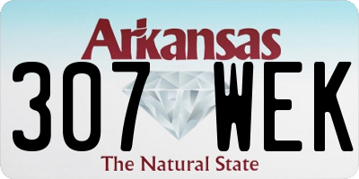 AR license plate 307WEK