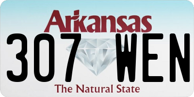AR license plate 307WEN