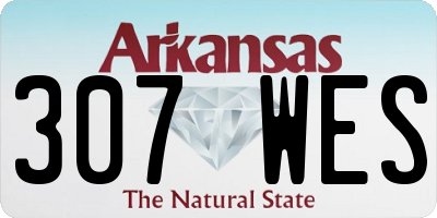 AR license plate 307WES