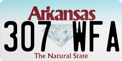 AR license plate 307WFA