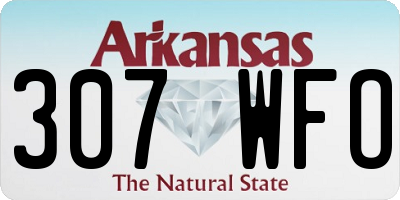 AR license plate 307WFO