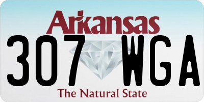 AR license plate 307WGA