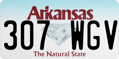 AR license plate 307WGV