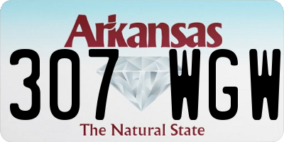 AR license plate 307WGW