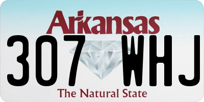 AR license plate 307WHJ
