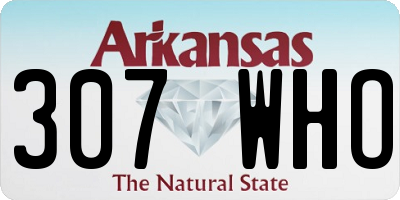 AR license plate 307WHO