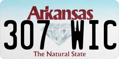 AR license plate 307WIC