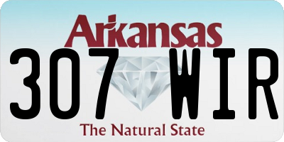 AR license plate 307WIR