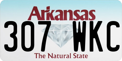 AR license plate 307WKC
