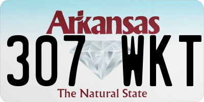 AR license plate 307WKT