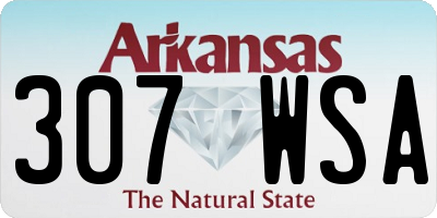 AR license plate 307WSA
