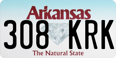 AR license plate 308KRK
