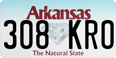 AR license plate 308KRO