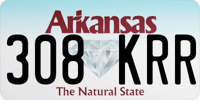AR license plate 308KRR
