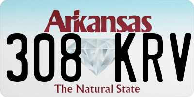 AR license plate 308KRV