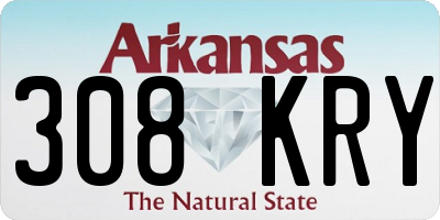 AR license plate 308KRY