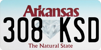 AR license plate 308KSD