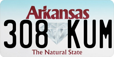 AR license plate 308KUM