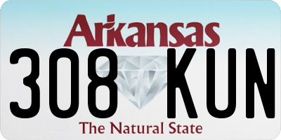 AR license plate 308KUN