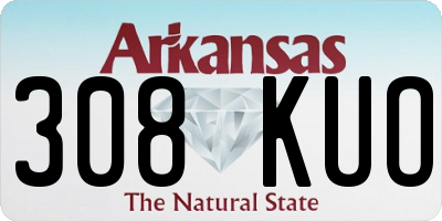 AR license plate 308KUO