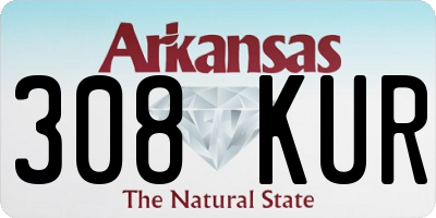 AR license plate 308KUR