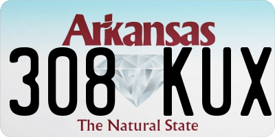 AR license plate 308KUX