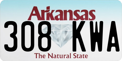 AR license plate 308KWA