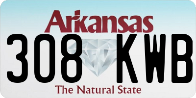 AR license plate 308KWB
