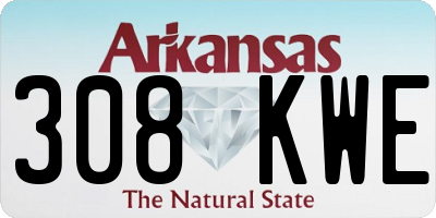 AR license plate 308KWE