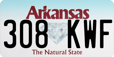 AR license plate 308KWF