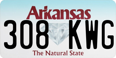 AR license plate 308KWG