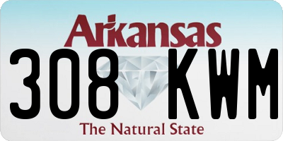 AR license plate 308KWM