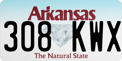AR license plate 308KWX