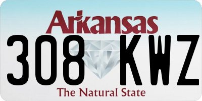 AR license plate 308KWZ
