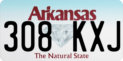 AR license plate 308KXJ