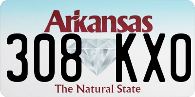 AR license plate 308KXO
