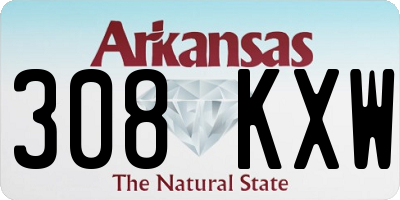 AR license plate 308KXW