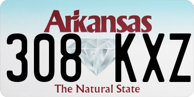 AR license plate 308KXZ